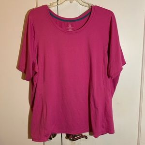 3X Lands’ End active pink top / short sleeves